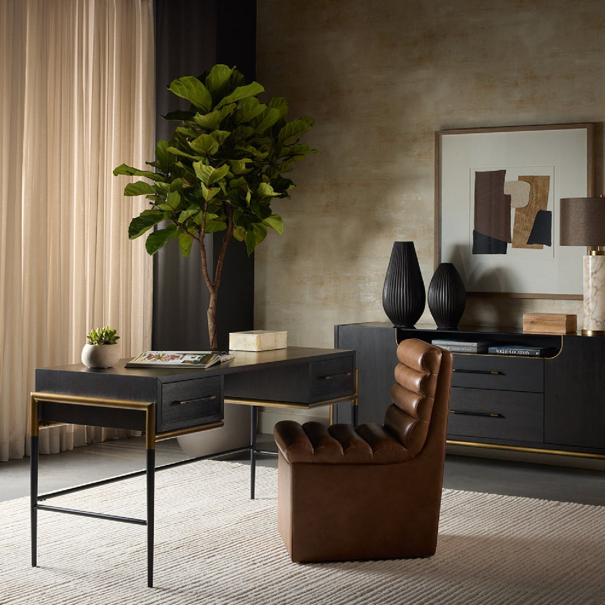 Leather Look Wheeled Dining Chair by Splendido Norm, alternate view 10