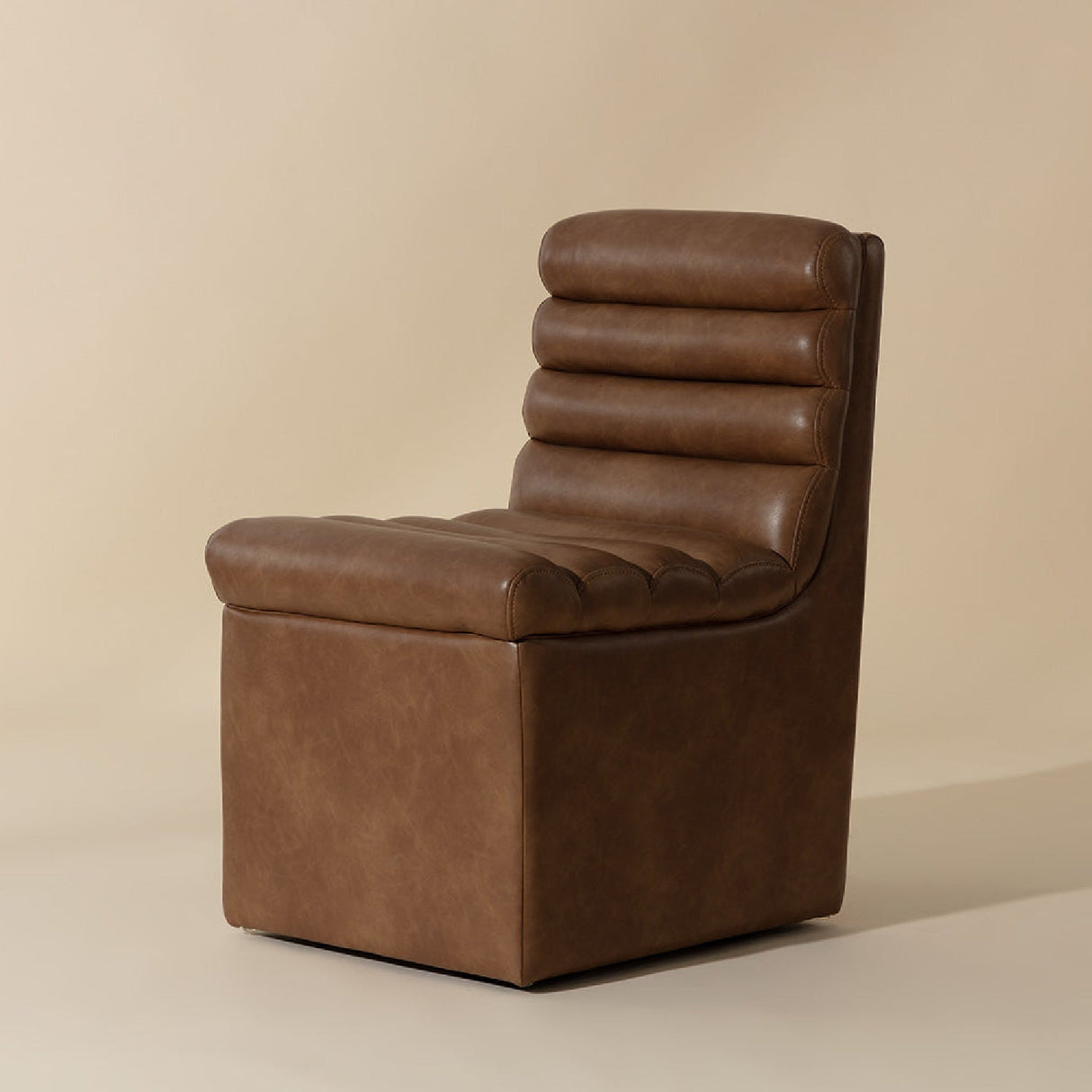 Leather Look Wheeled Dining Chair by Splendido Norm, alternate view 11