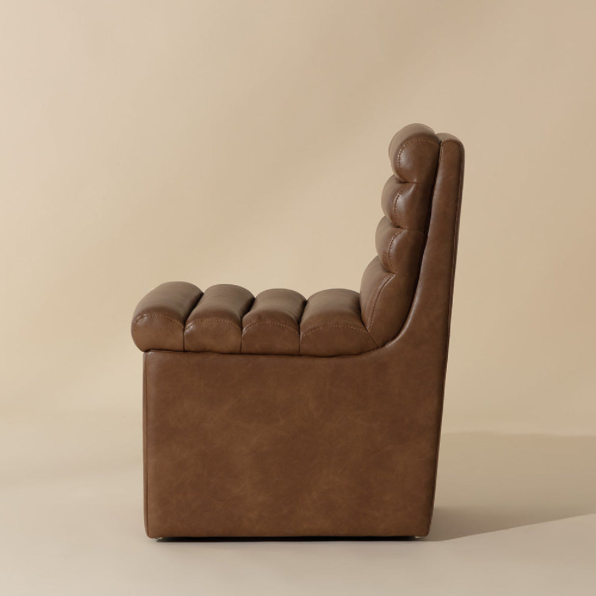 Leather Look Wheeled Dining Chair by Splendido Norm, alternate view 13