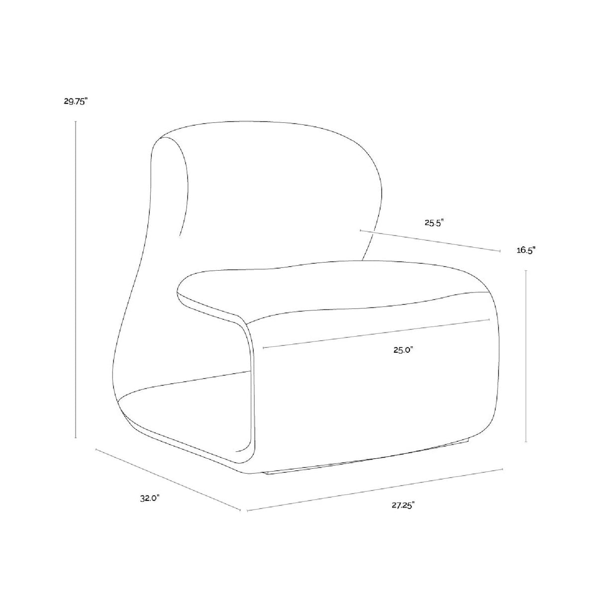 Contemporary Fabric Lounge Chair by Splendido Sophiene Accent Chair, alternate view 21