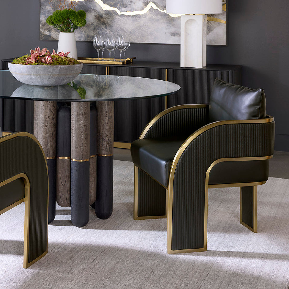 3-Legged Leather Dining Chair by Splendido Baz, alternate view 11