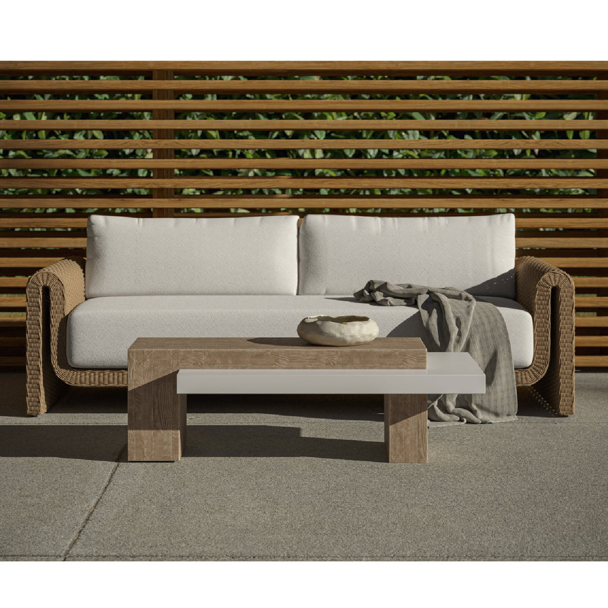 Twisted Wicker Outdoor Sofa by Splendido Tibi, alternate view 6