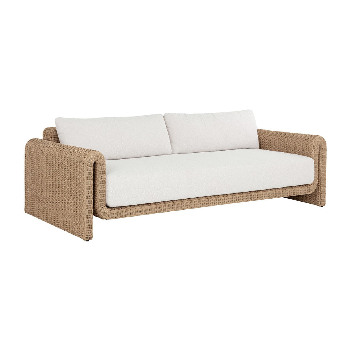 Twisted Wicker Outdoor Sofa by Splendido Tibi, alternate view 3