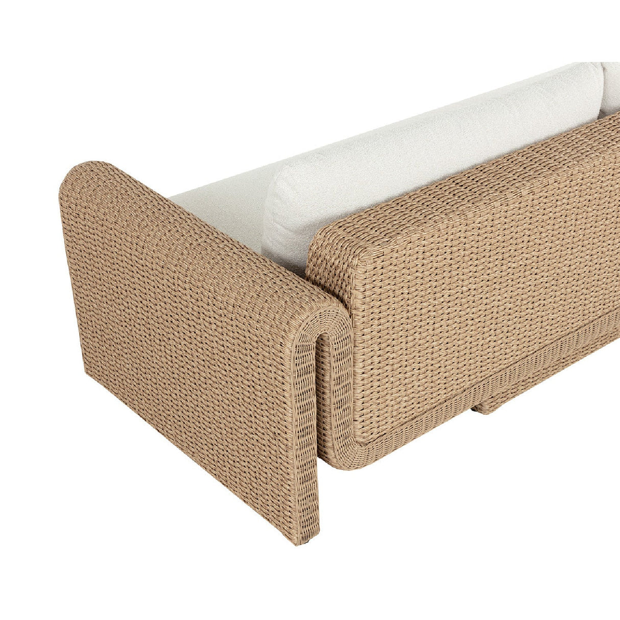 Twisted Wicker Outdoor Sofa by Splendido Tibi, alternate view 5
