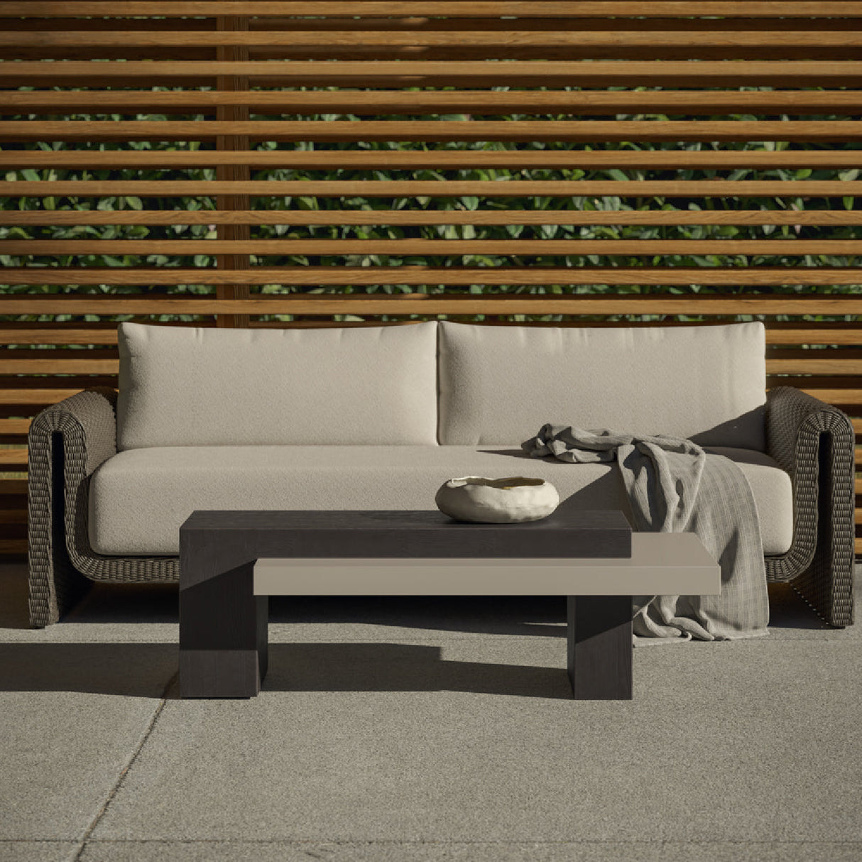 Modern European furniture - Twisted Wicker Outdoor Sofa - www.oroa.com | Oroa.com