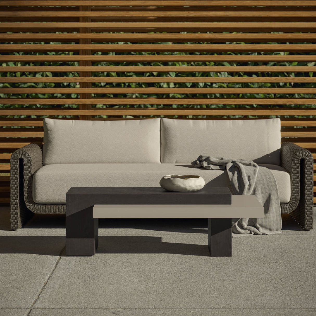 Twisted Wicker Outdoor Sofa by Splendido Tibi, alternate view 13