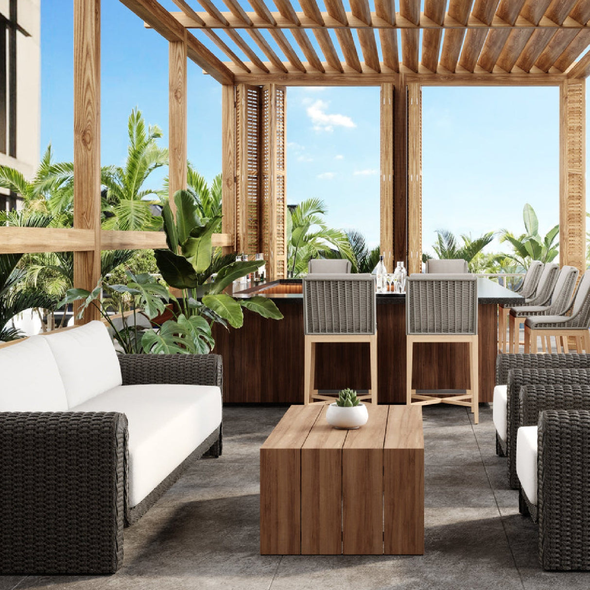 Twisted Wicker Outdoor Sofa by Splendido Tibi, alternate view 14