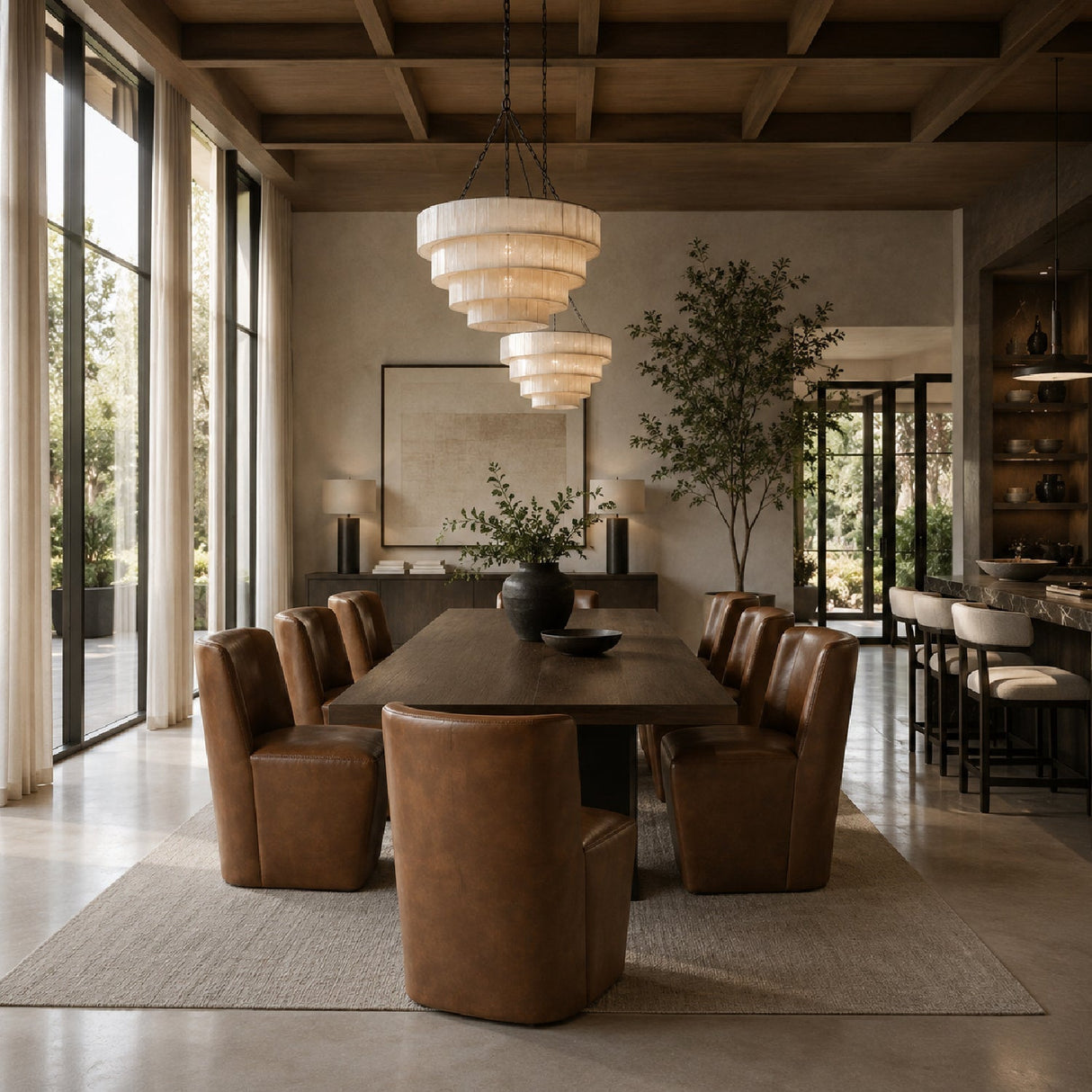 Upholstered Wheel Dining Chair by Splendido Amita, alternate view 13