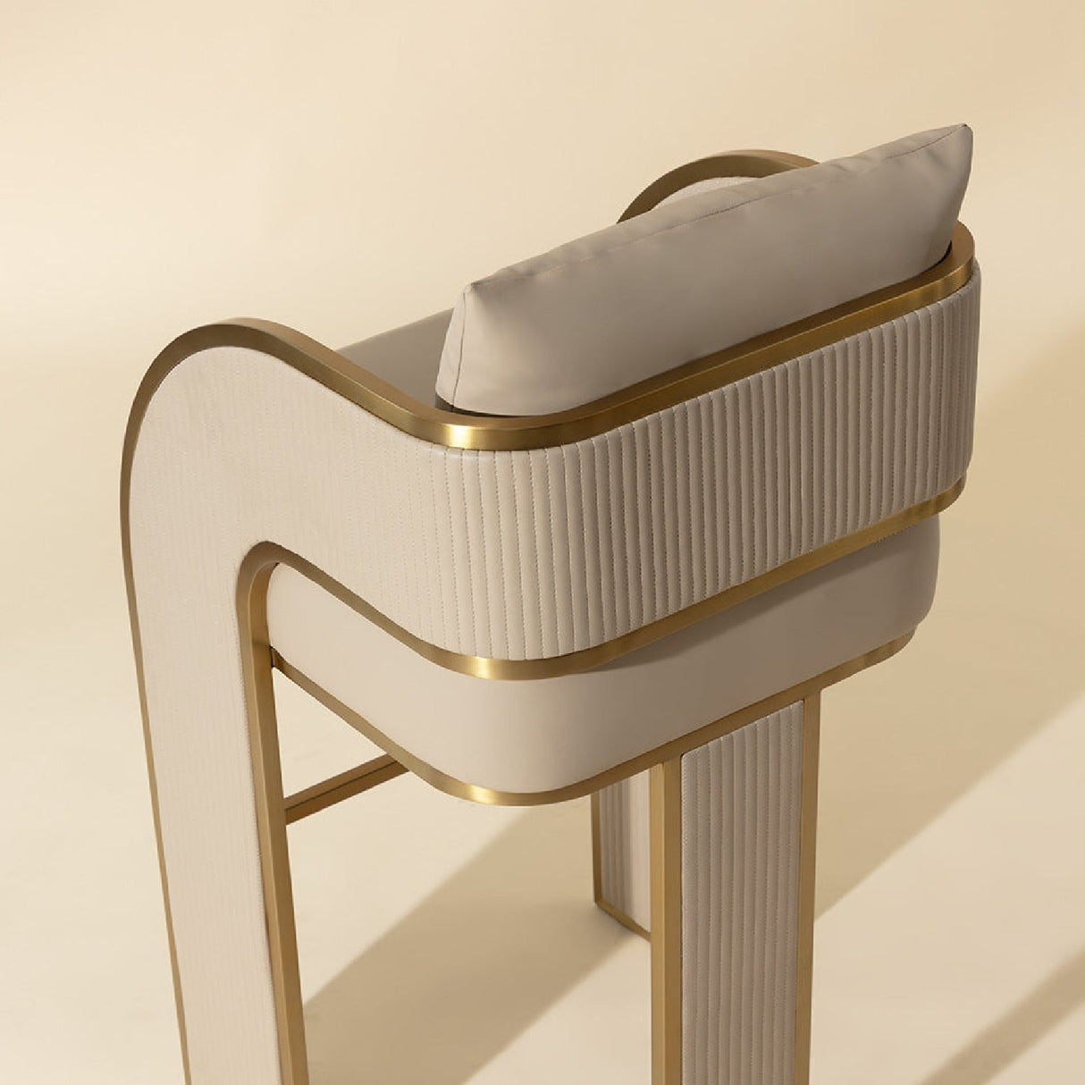 Modern European furniture - 3-Legged Leather Bar Stool - www.oroa.com
