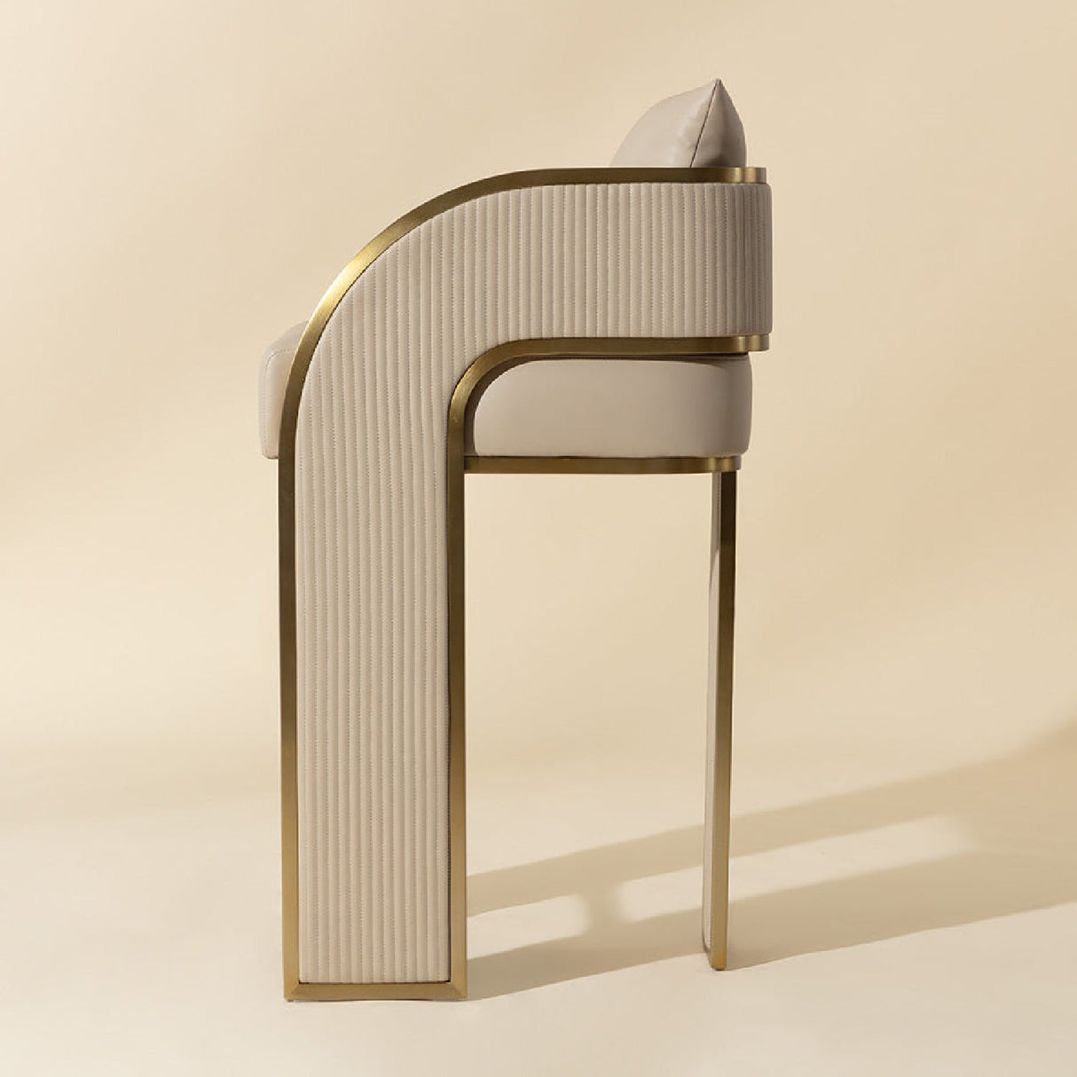 Modern European furniture - 3-Legged Leather Bar Stool - www.oroa.com