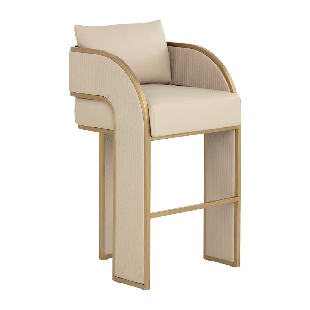 3-Legged Leather Bar Stool by Splendido Baz Barstool