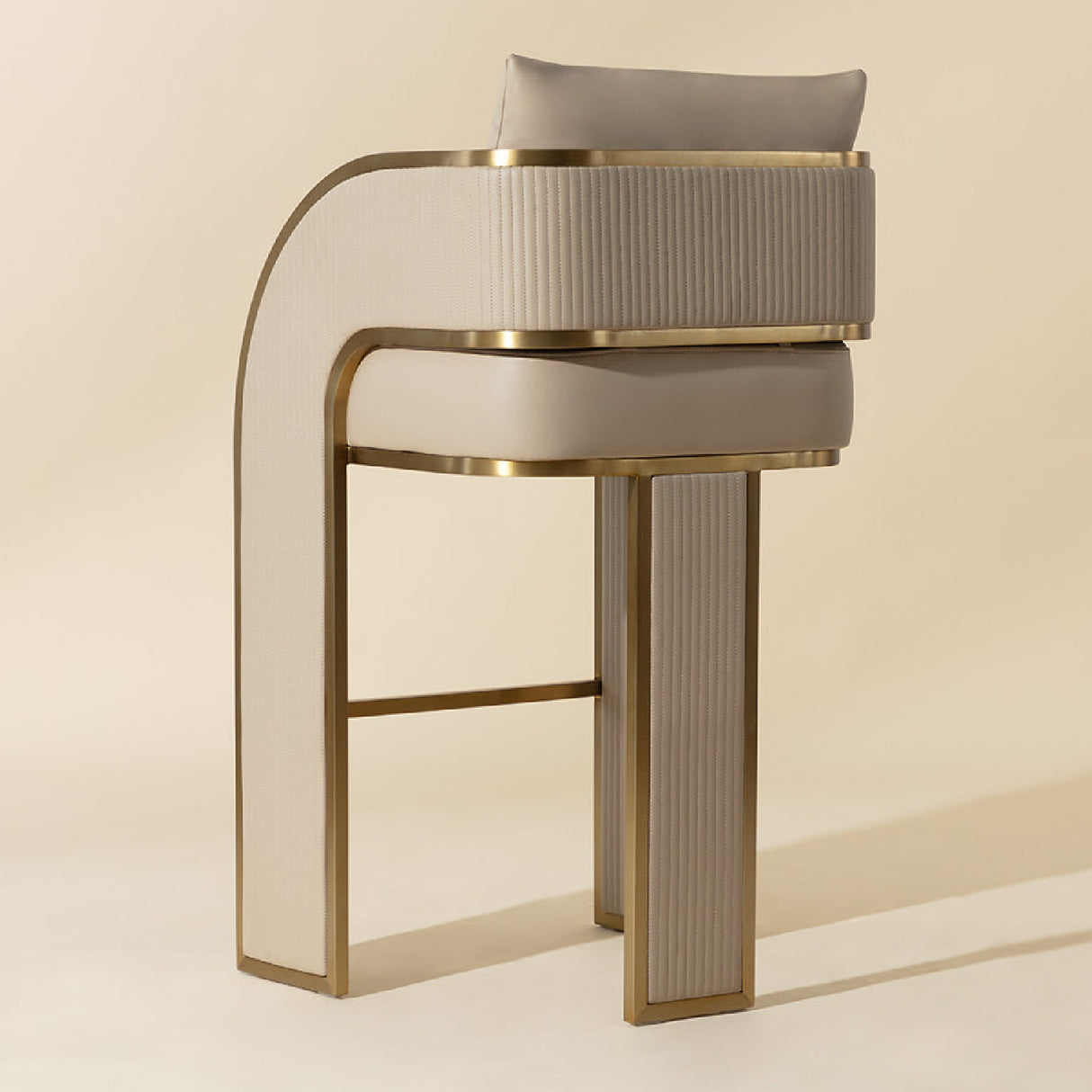 3-Legged Leather Bar Stool by Splendido Baz Barstool, alternate view 3