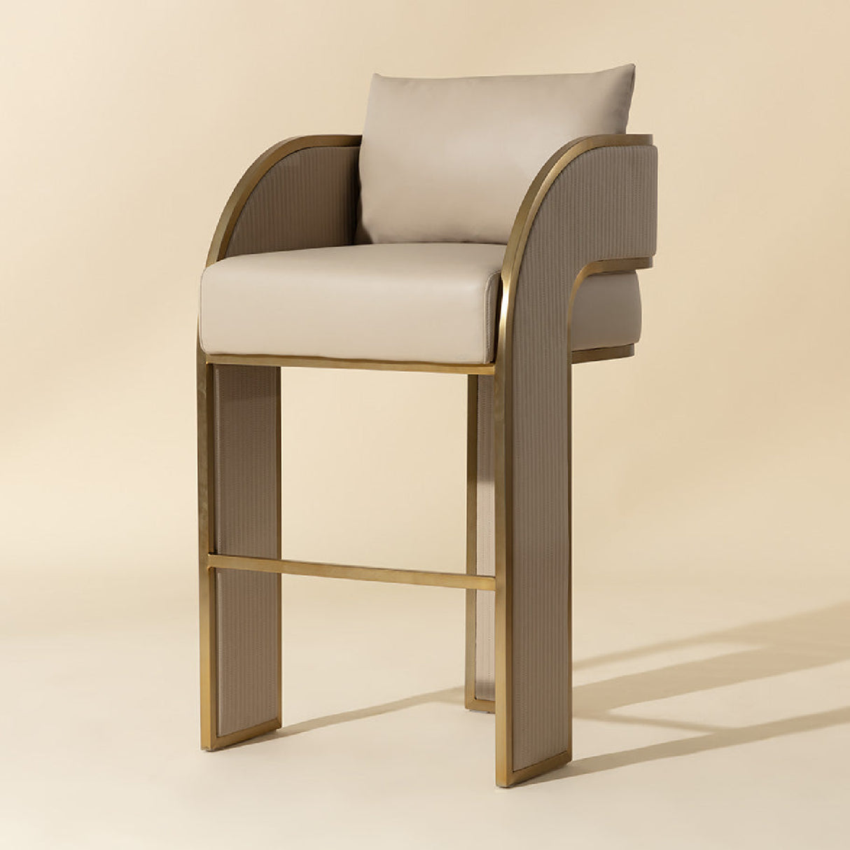 3-Legged Leather Bar Stool by Splendido Baz Barstool, alternate view 4