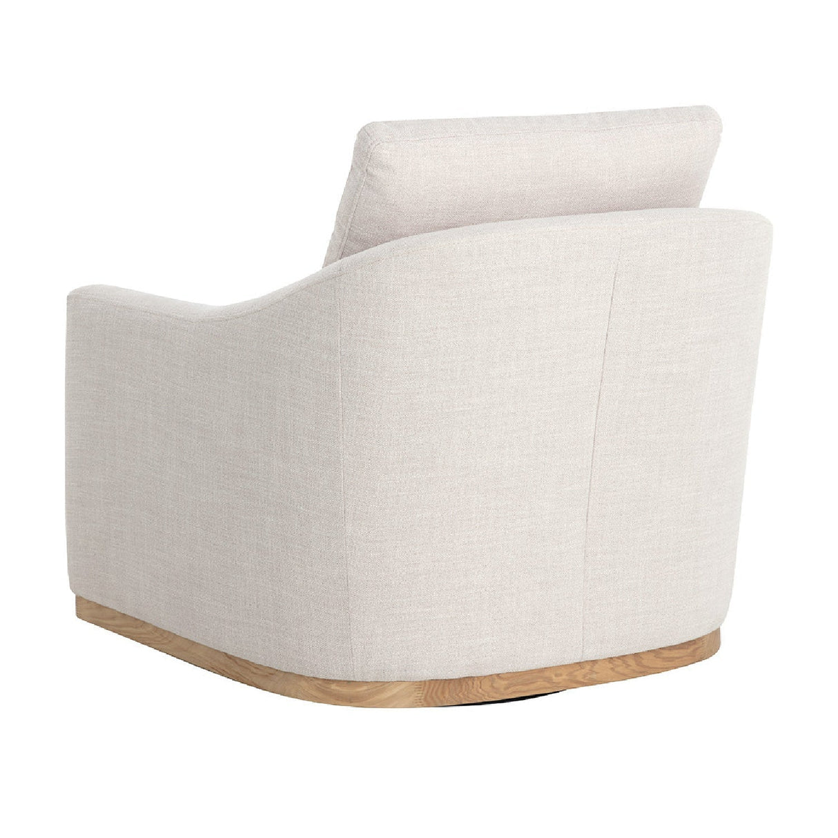 White Linen Swivel Lounge Chair by Splendido Corbin Accent Chair, alternate view 5