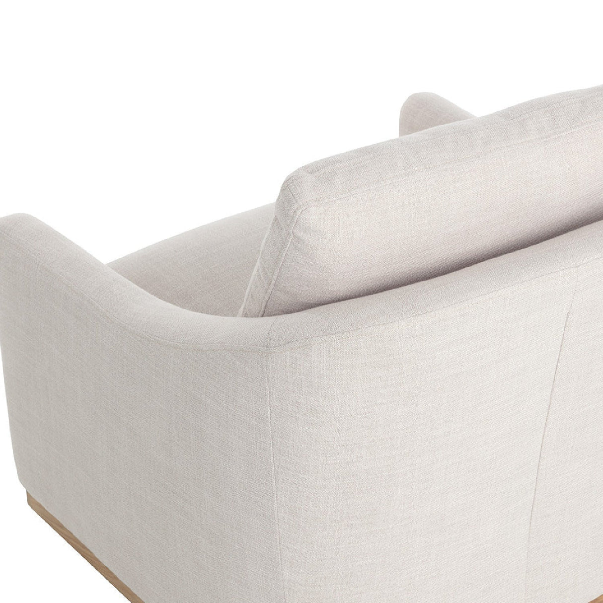 White Linen Swivel Lounge Chair by Splendido Corbin Accent Chair, alternate view 6