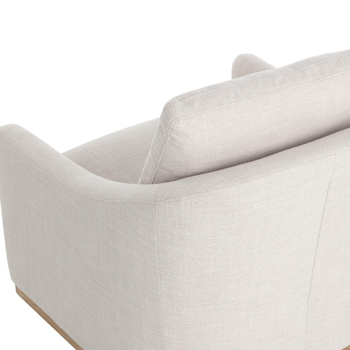 White Linen Swivel Lounge Chair | Oroa.com