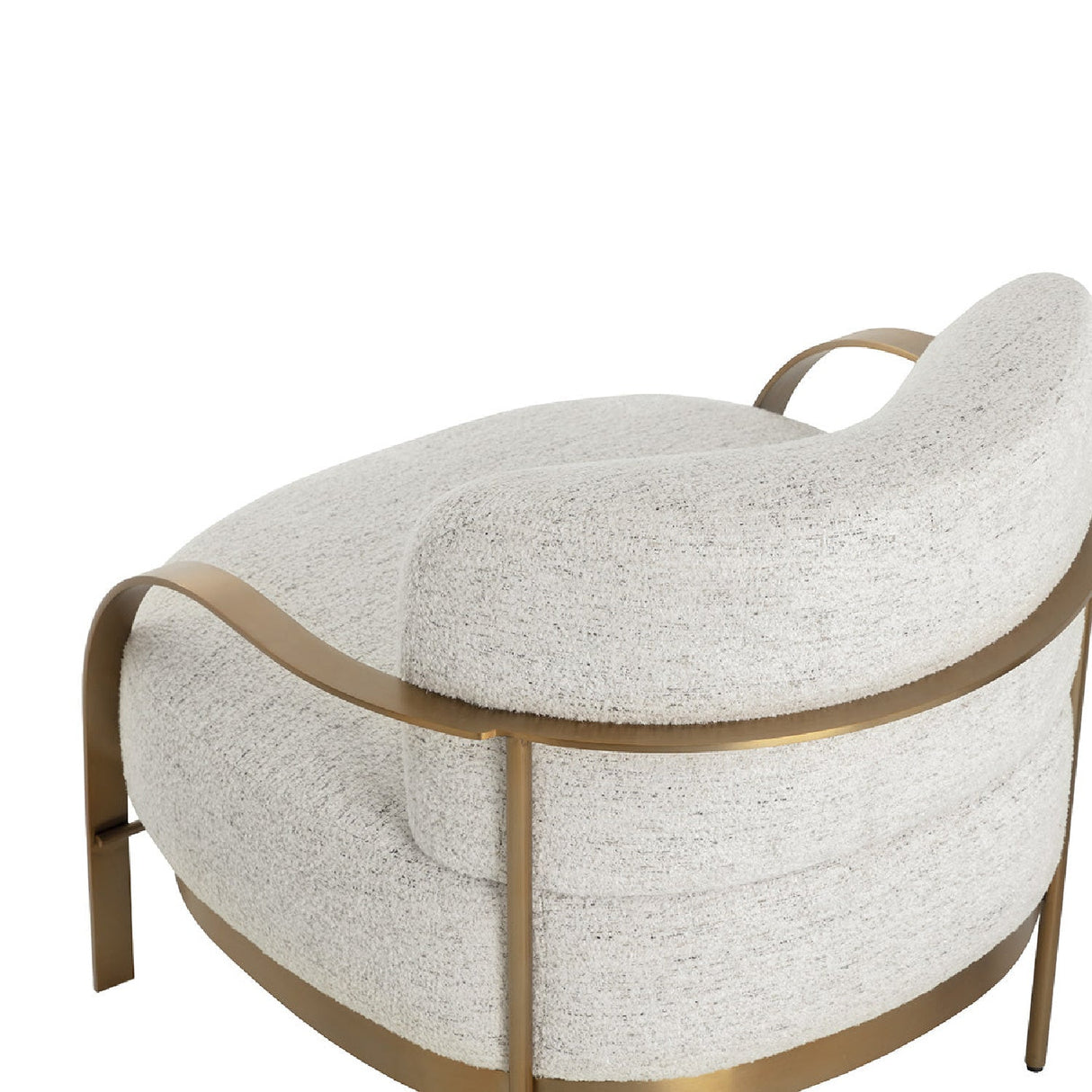 Gold Framed Fabric Lounge Chair by Splendido Daphne Accent Chair, alternate view 5