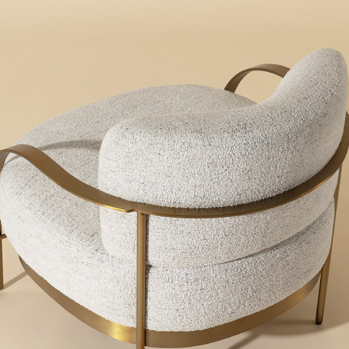 Gold Framed Fabric Lounge Chair by Splendido Daphne Accent Chair, alternate view 8