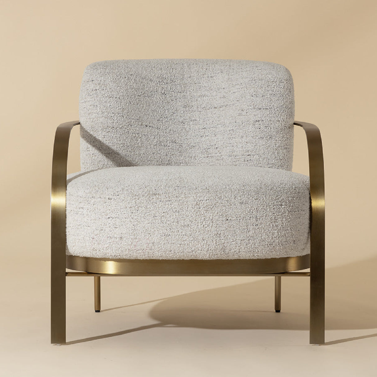 Gold Framed Fabric Lounge Chair | Oroa.com