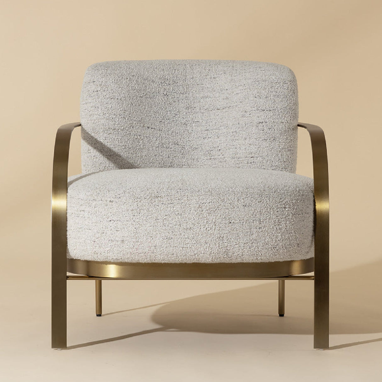 Gold Framed Fabric Lounge Chair by Splendido Daphne Accent Chair, alternate view 6