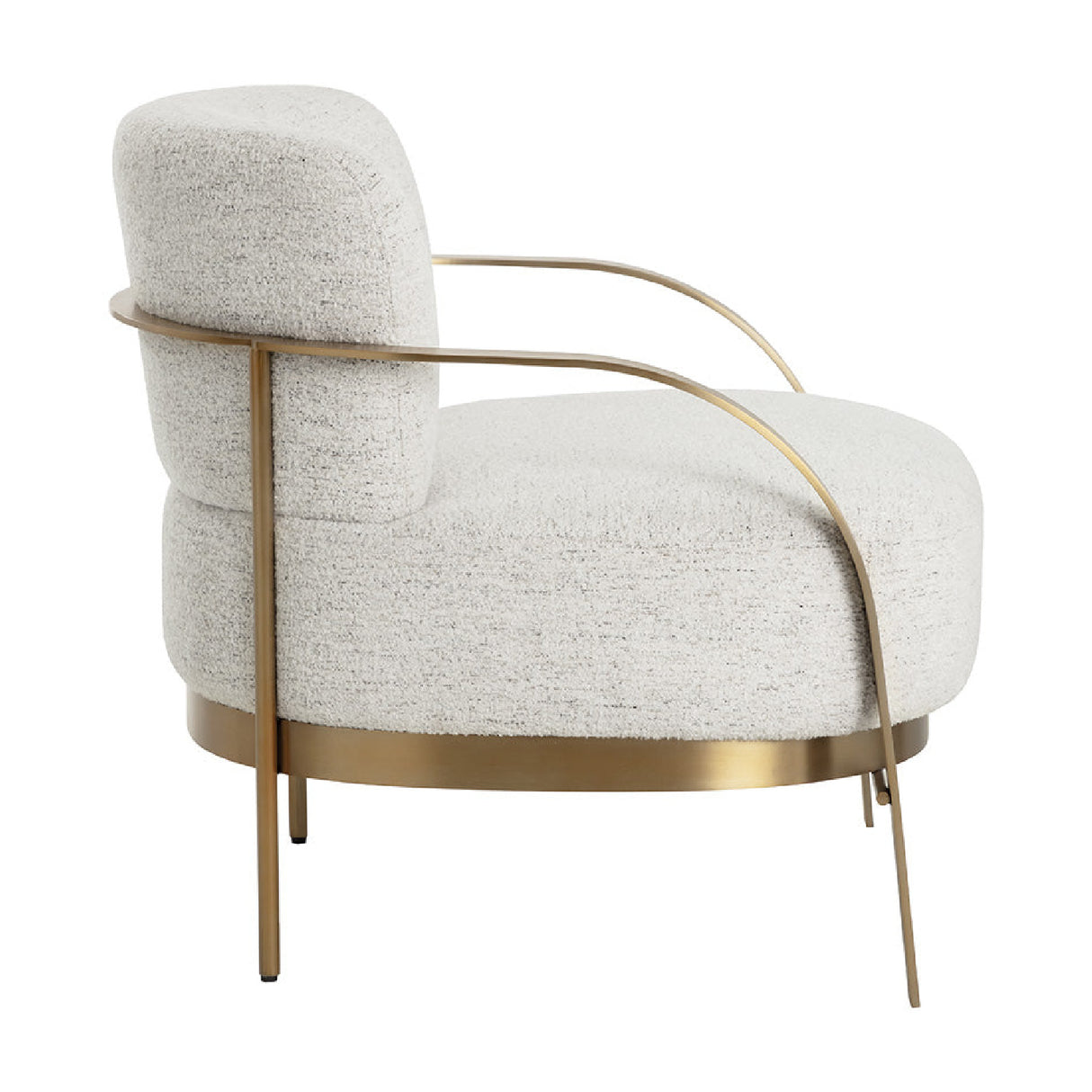 Gold Framed Fabric Lounge Chair by Splendido Daphne Accent Chair, alternate view 3