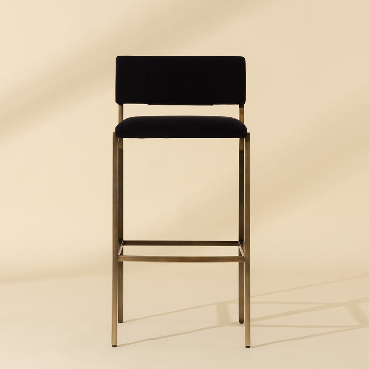 Black Fabric Bar Stool by Splendido Mori Barstool, alternate view 6