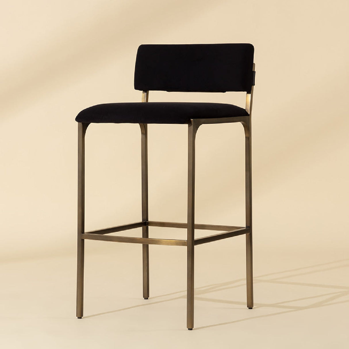 Black Fabric Bar Stool by Splendido Mori Barstool, alternate view 5