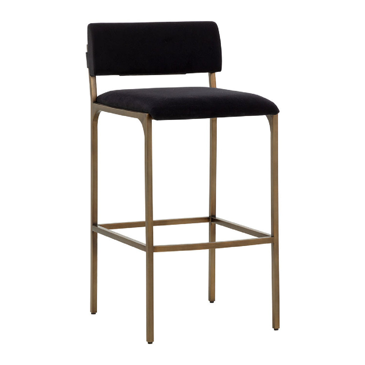 Black Fabric Bar Stool by Splendido Mori Barstool, alternate view 3