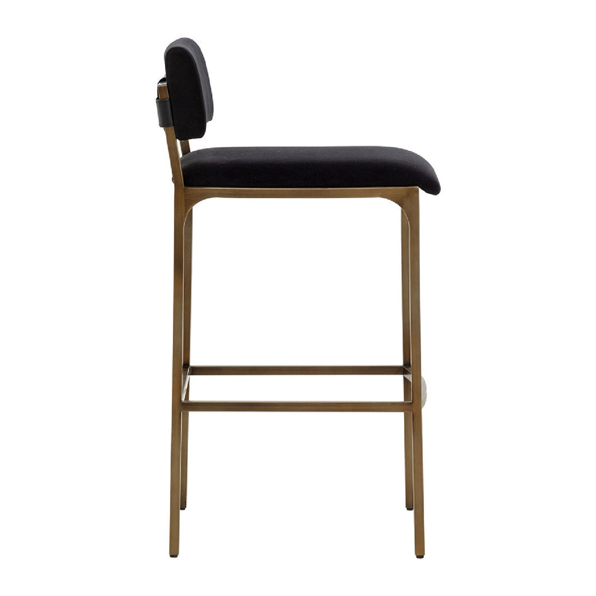 Black Fabric Bar Stool by Splendido Mori Barstool, alternate view 4