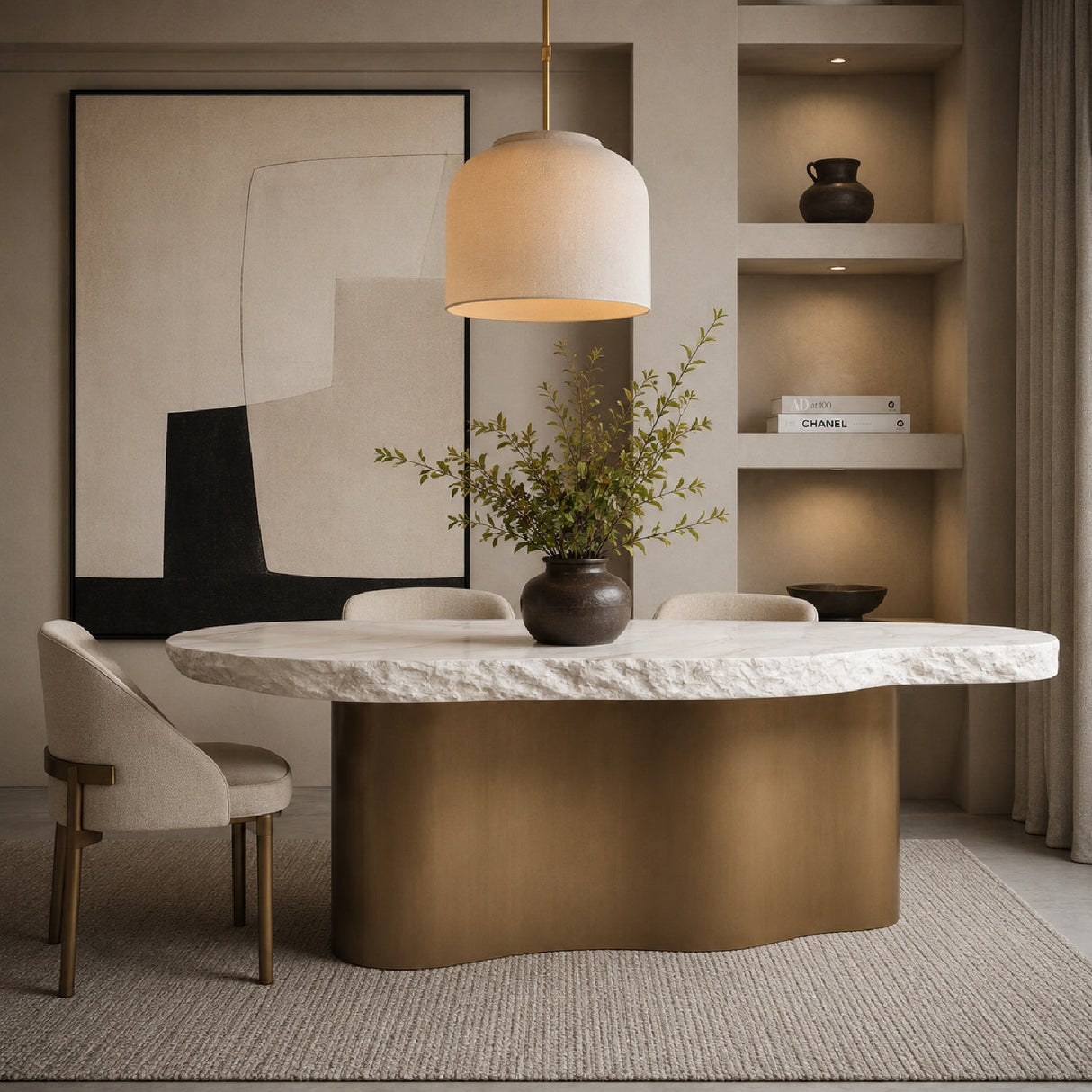 Organic-Shaped Indoor/Outdoor Dining Table by Splendido Idris, alternate view 2