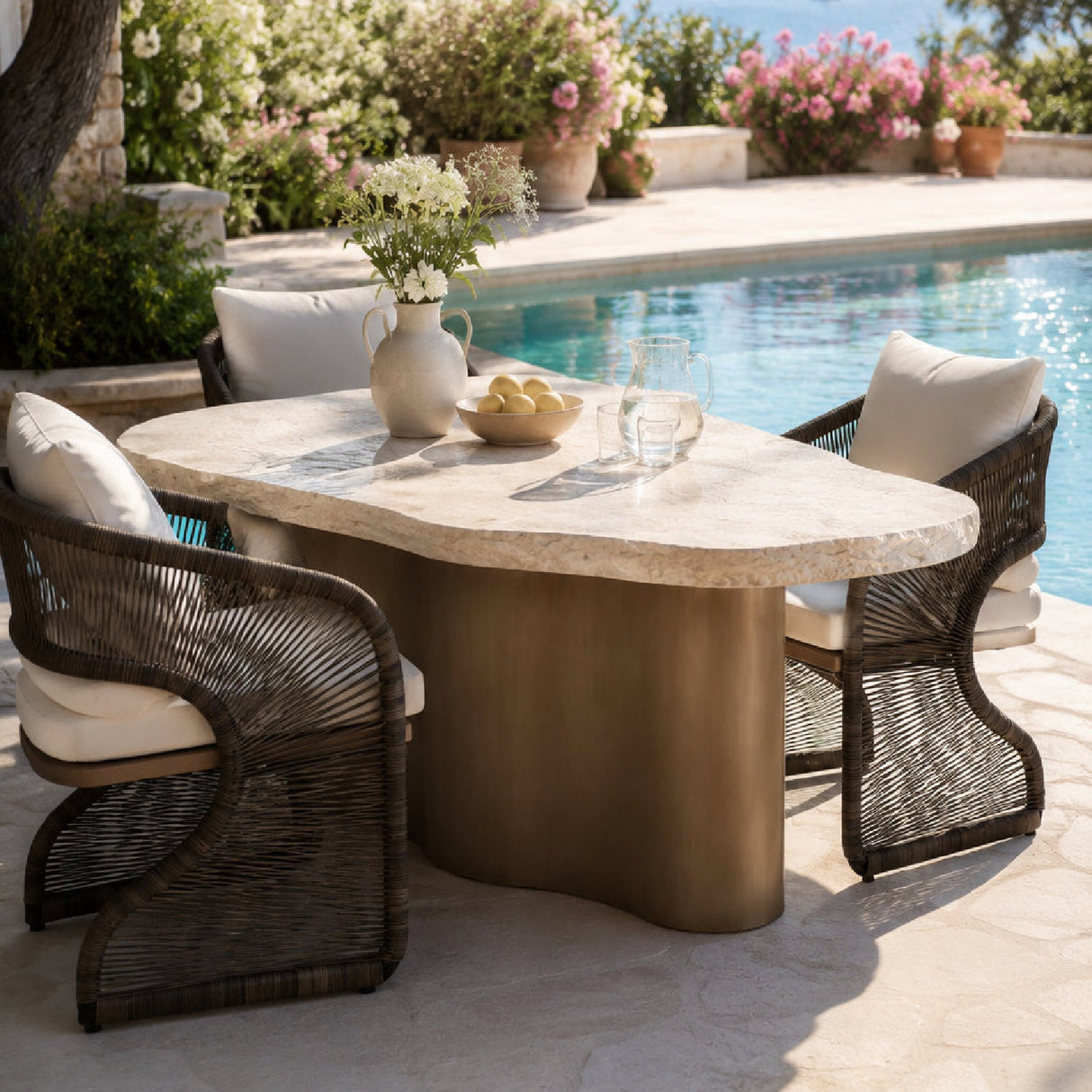 Organic-Shaped Indoor/Outdoor Dining Table by Splendido Idris, alternate view 7
