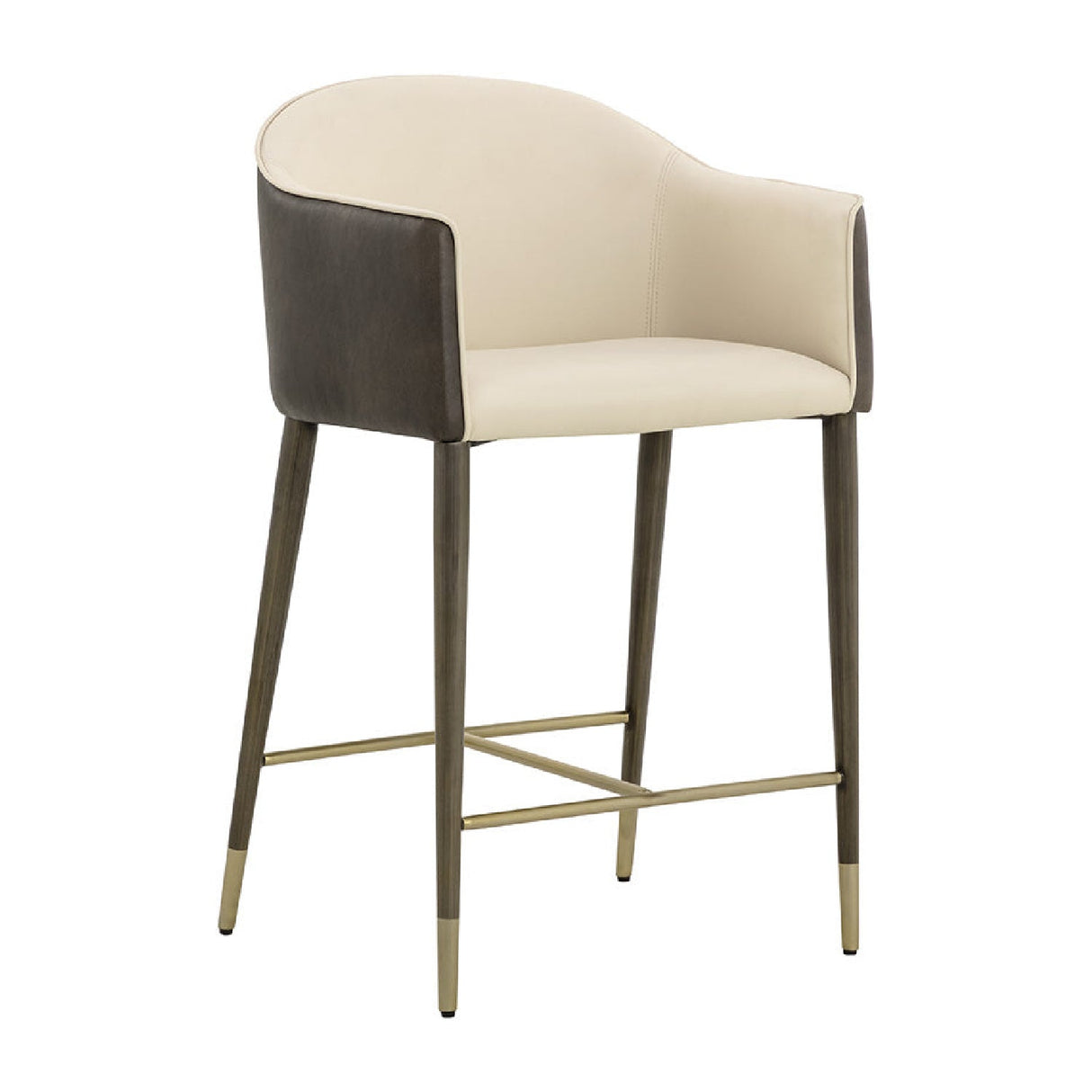 Cream Leather Counter Stool by Splendido Kylin