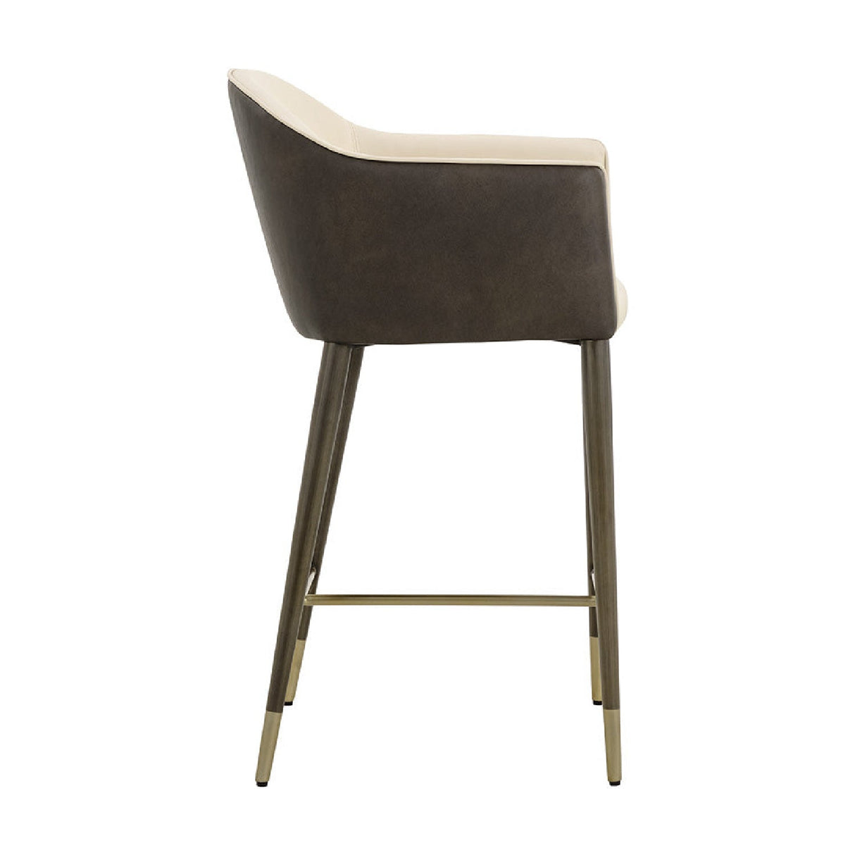 Cream Leather Counter Stool by Splendido Kylin, alternate view 3