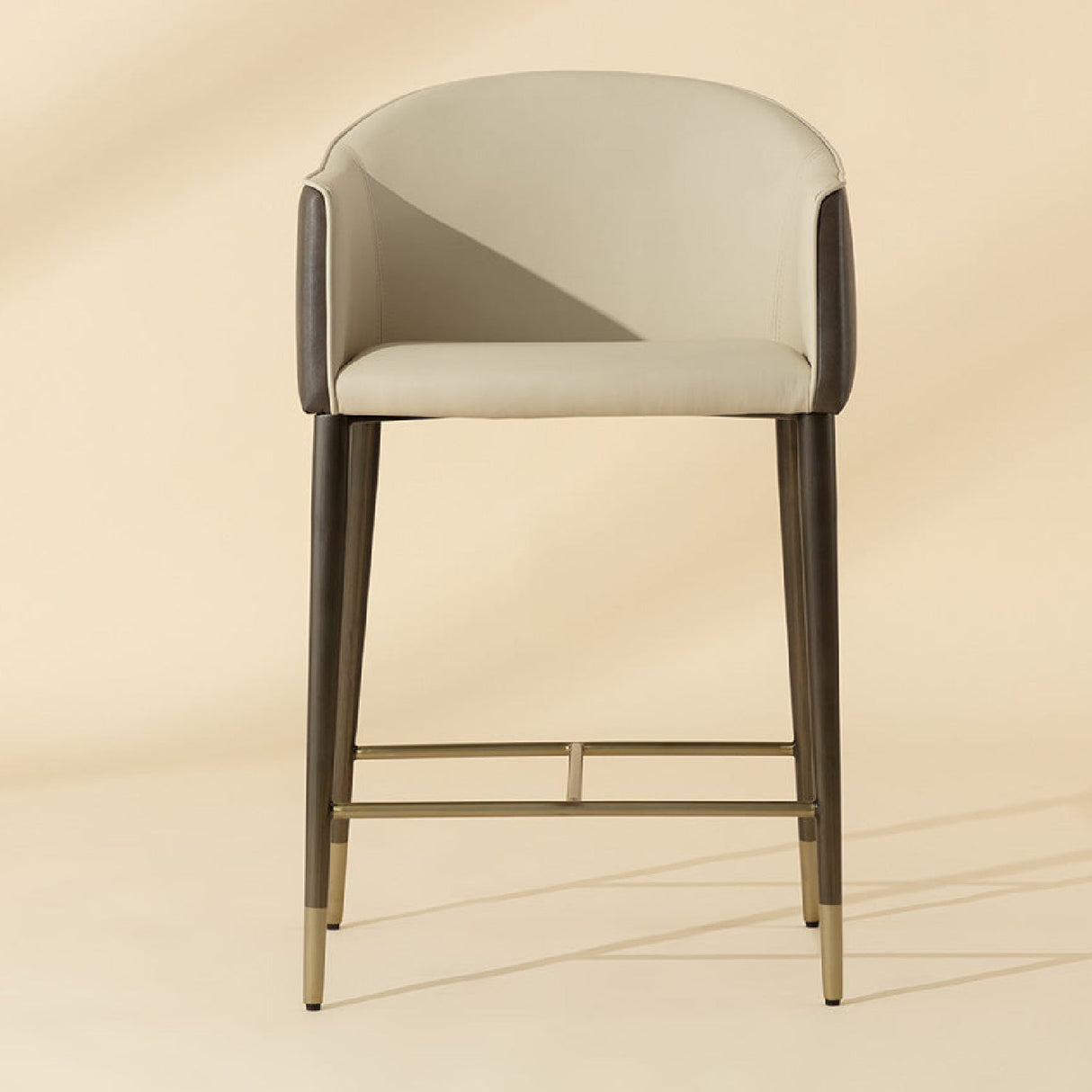 Cream Leather Counter Stool by Splendido Kylin, alternate view 6