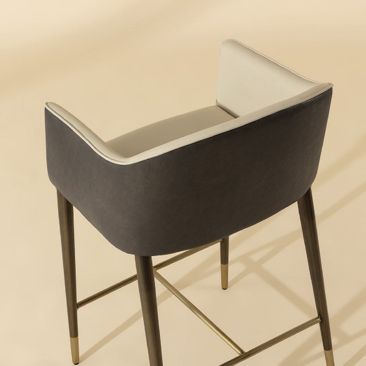 Cream Leather Counter Stool by Splendido Kylin, alternate view 8