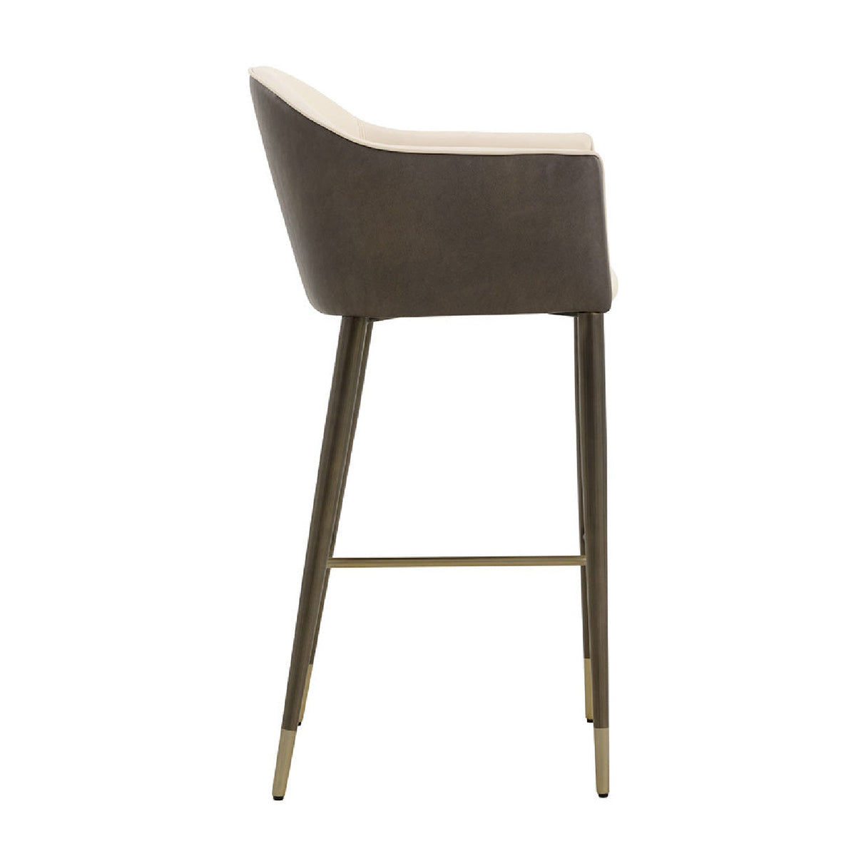 Cream Leather Bar Stool by Splendido Kylin Barstool, alternate view 3