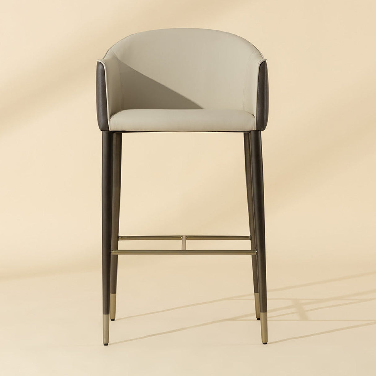 Cream Leather Bar Stool by Splendido Kylin Barstool, alternate view 6