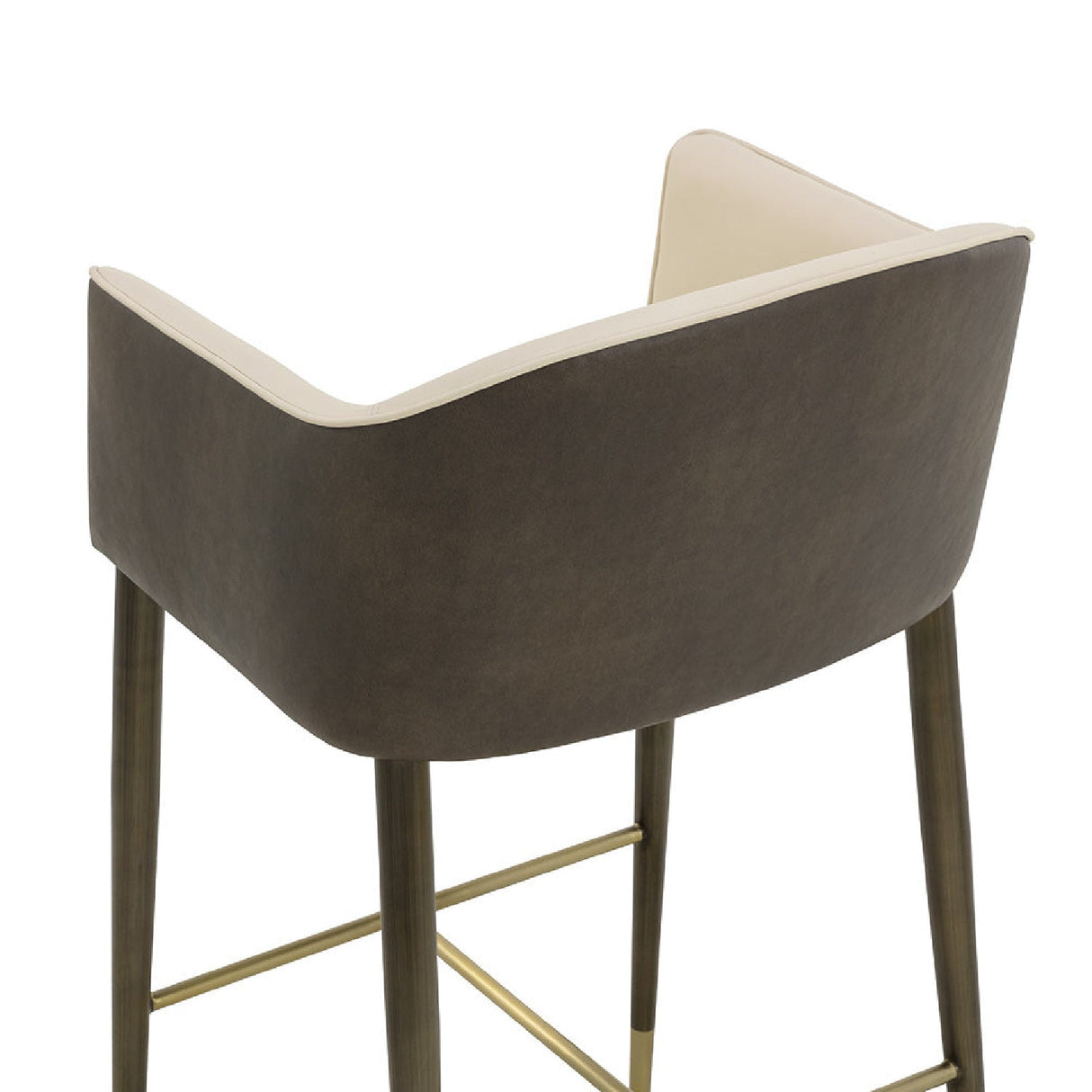 Cream Leather Bar Stool by Splendido Kylin Barstool, alternate view 5