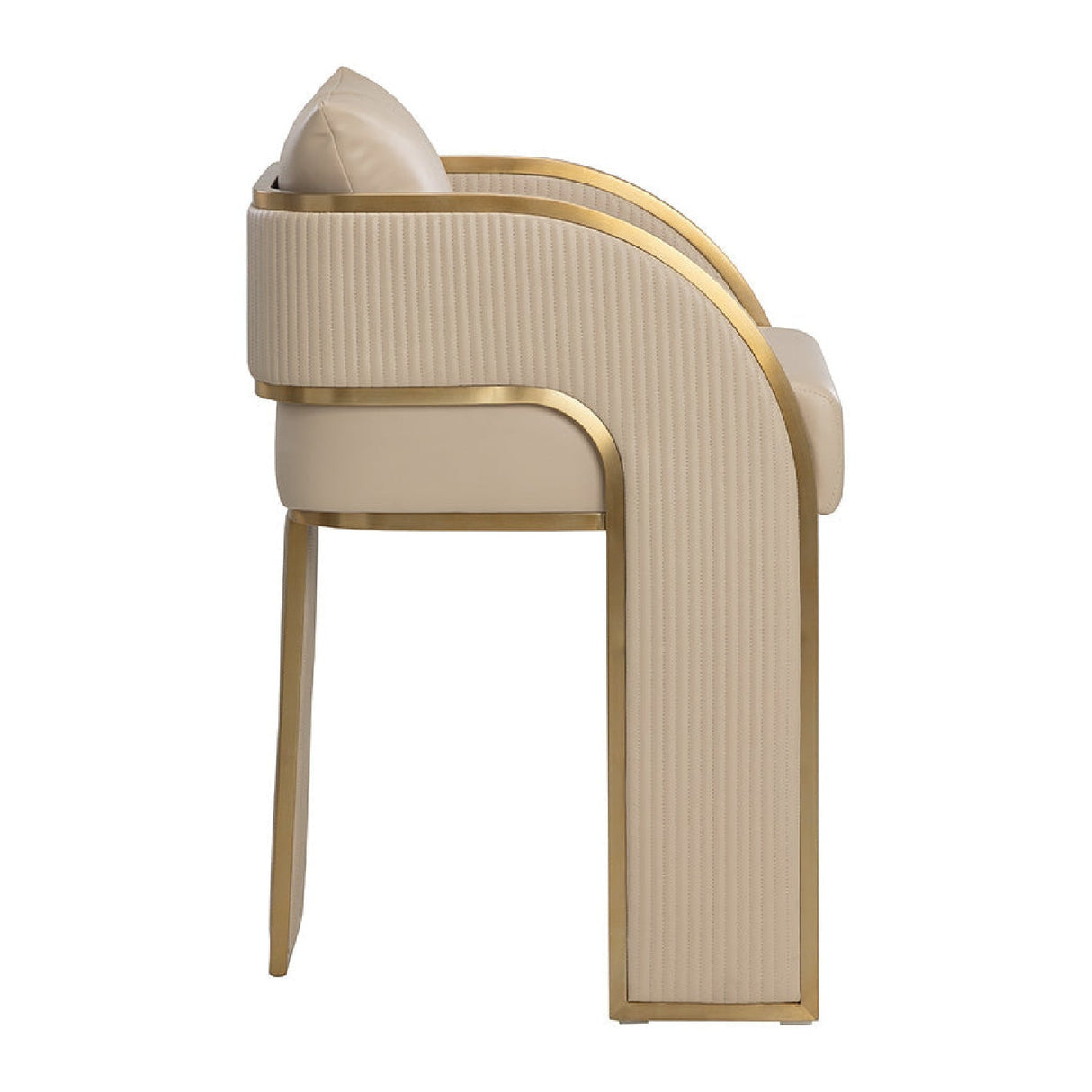 3-Legged Leather Counter Stool by Splendido Baz, alternate view 3