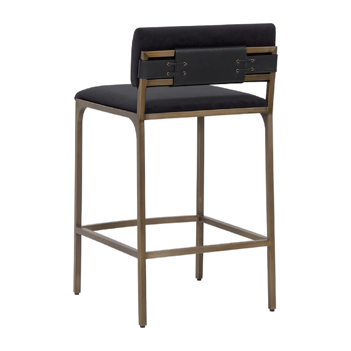 Black Fabric Counter Stool by Splendido Mori, alternate view 4