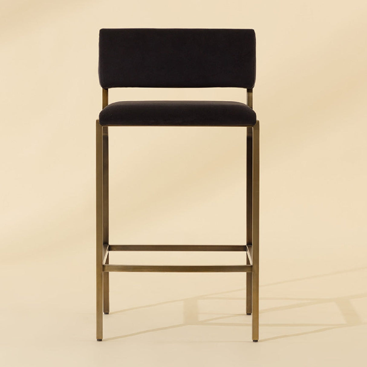Black Fabric Counter Stool by Splendido Mori, alternate view 9