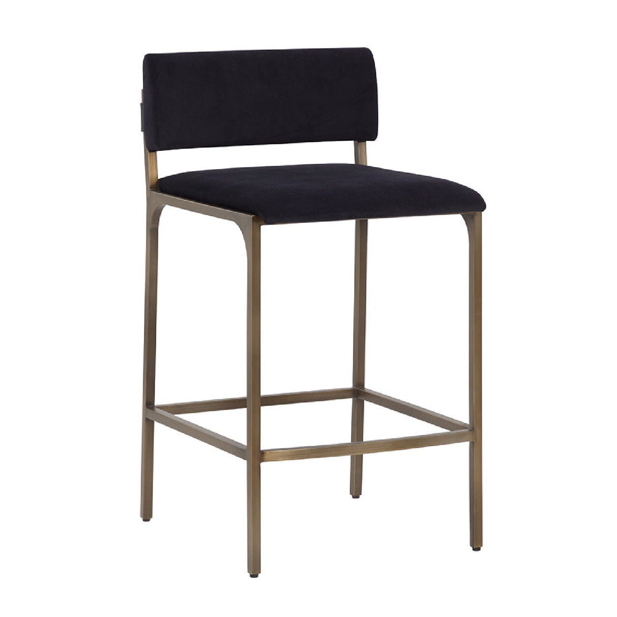 Black Fabric Counter Stool by Splendido Mori, alternate view 3