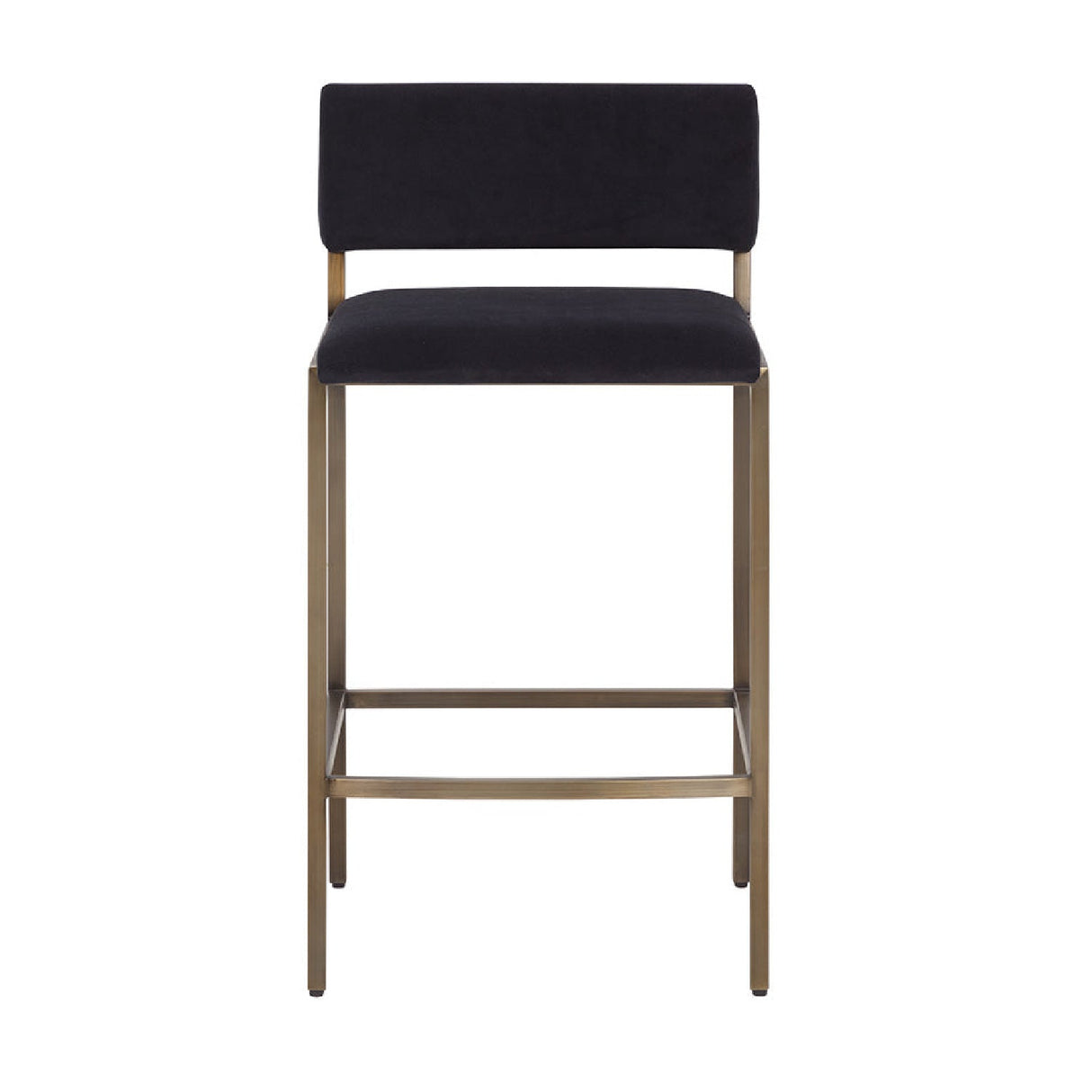 Black Fabric Counter Stool by Splendido Mori