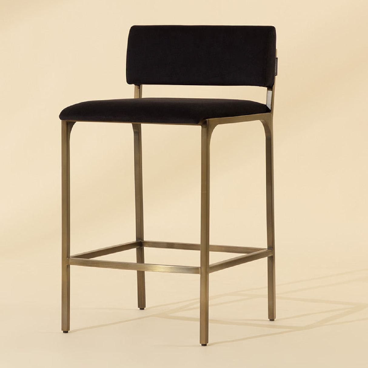 Black Fabric Counter Stool by Splendido Mori, alternate view 8
