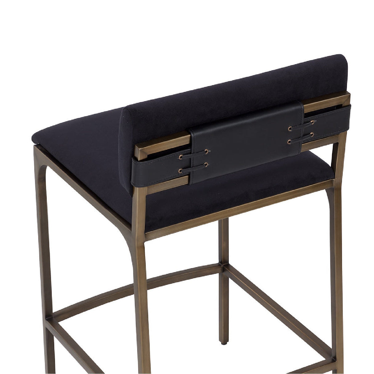 Black Fabric Counter Stool by Splendido Mori, alternate view 6