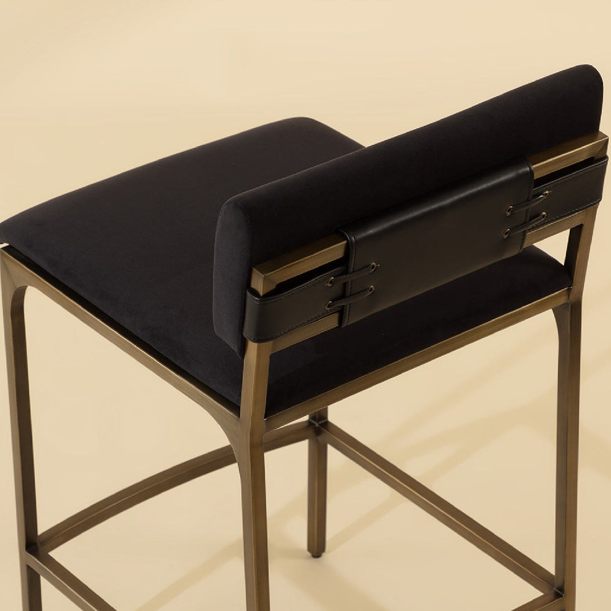 Black Fabric Counter Stool by Splendido Mori, alternate view 10