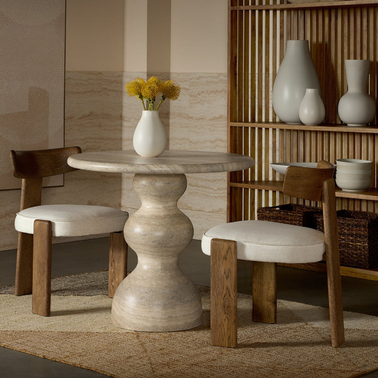 Marble-Look Indoor/Outdoor Concrete Bistro Table by Splendido Raul Outdoor Dining Table, alternate view 9