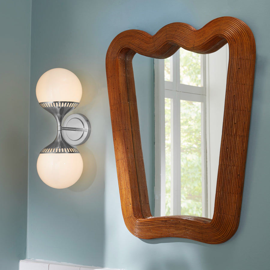 Double White Glass Wall Lamp | Jonathan Adler Rio | Oroa.com