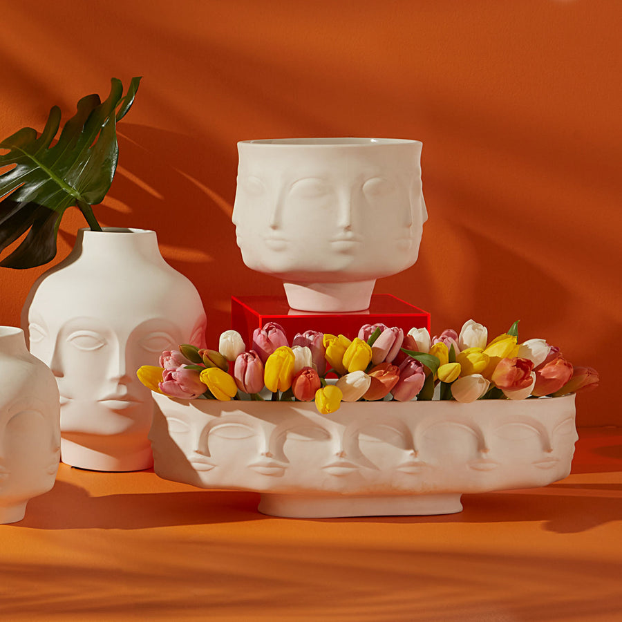 Unglazed Porcelain Long Bowl | Jonathan Adler Dora Maar | Oroa.com