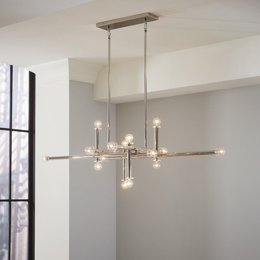Lucite Accent Linear Chandelier | Jonathan Adler Milano | Oroa.com